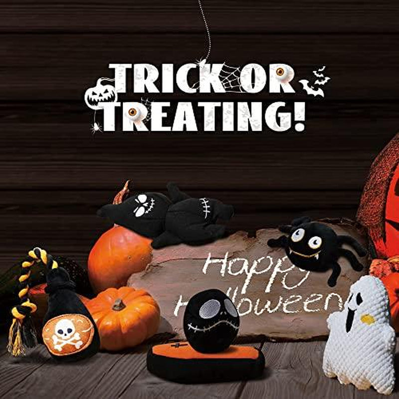 Nocciola 6 PCS Halloween Dog Squeaky Toys for Aggressive Chewers,Christmas Gift,Stuffing Body Dog Toy Set for Small to Large Dogs