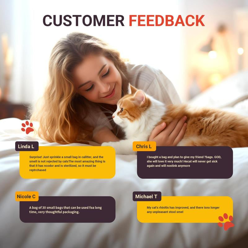 Dealsforyoudays Cat Companion Odor Eliminator - Healthy Cat with Effective Odor Control, Non-Irritating, Safe & Fresh Air, Innovative Technology Cat Enzyme Cleaner Litter Pellets Pine Pellets Litter Premium Crystal Cat Litter Pet Odor Eliminator