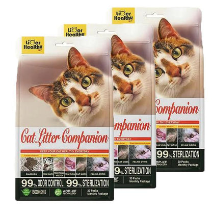 Dealsforyoudays Cat Companion Odor Eliminator - Healthy Cat with Effective Odor Control, Non-Irritating, Safe & Fresh Air, Innovative Technology Cat Enzyme Cleaner Litter Pellets Pine Pellets Litter Premium Crystal Cat Litter Pet Odor Eliminator