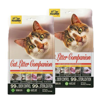 Dealsforyoudays Cat Companion Odor Eliminator - Healthy Cat with Effective Odor Control, Non-Irritating, Safe & Fresh Air, Innovative Technology Cat Enzyme Cleaner Litter Pellets Pine Pellets Litter Premium Crystal Cat Litter Pet Odor Eliminator