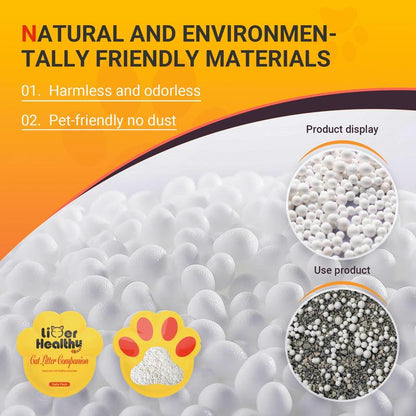 Dealsforyoudays Cat Companion Odor Eliminator - Healthy Cat with Effective Odor Control, Non-Irritating, Safe & Fresh Air, Innovative Technology Cat Enzyme Cleaner Litter Pellets Pine Pellets Litter Premium Crystal Cat Litter Pet Odor Eliminator