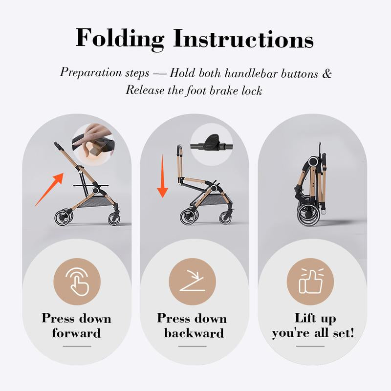 Pet Stroller for Dogs & Cats 4 Wheels Foldable Travel Carrier Waterproof Oxford Cloth with Storage Basket & Swivel Wheels for Comfortable Walks