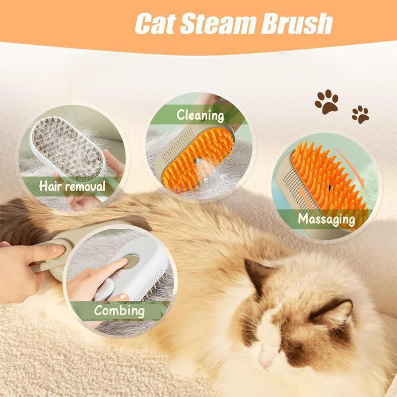 Say goodbye to pet hair chaos! 🐾✨ Meet the ultimate Pet Steam Brush - your go-to grooming tool for cats and dogs! Adjustable, multifunctional, and packed with steamy mist to effortlessly remove flying fur. Grooming just got a whole lot easier! 🐶🐱💖